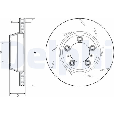 Delphi | Bremsscheibe | BG9165C