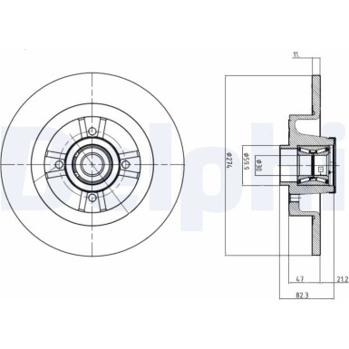 Delphi | Bremsscheibe | BG9030RS