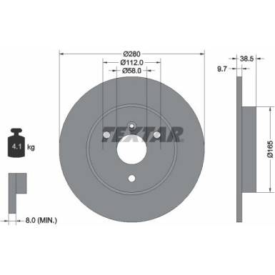 Textar | Bremsscheibe | 92155503