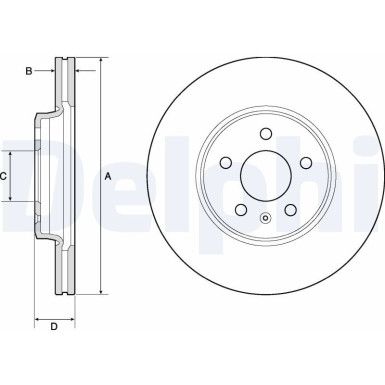 Delphi | Bremsscheibe | BG4799C