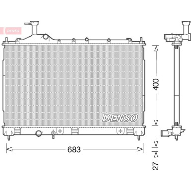 Denso | Kühler, Motorkühlung | DRM45038