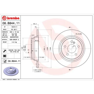 Brembo | Bremsscheibe | 08.B844.11