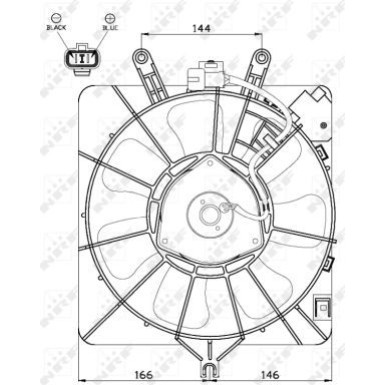 NRF | Lüfter, Motorkühlung | 47512