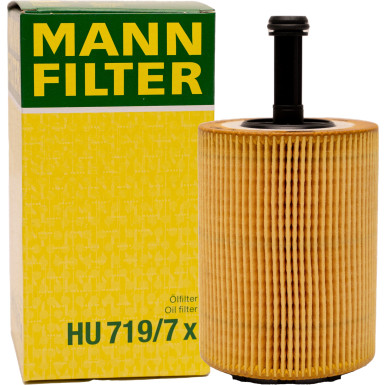 MANN-FILTER HU 719/7 x Ölfilter mit Dichtung, Filtereinsatz