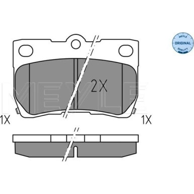 Meyle | Bremsbelagsatz, Scheibenbremse | 025 243 2317