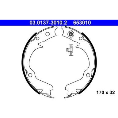 ATE | Bremsbackensatz, Feststellbremse | 03.0137-3010.2