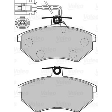 Valeo | Bremsbelagsatz, Scheibenbremse | 598982