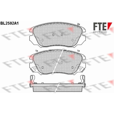 FTE | Bremsbelagsatz, Scheibenbremse | 9010843