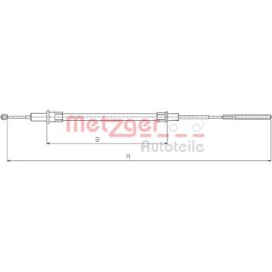 Metzger | Seilzug, Feststellbremse | 10.4154