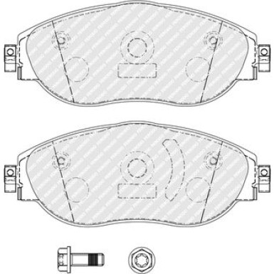 Ferodo | Bremsbelagsatz, Scheibenbremse | FDB5380