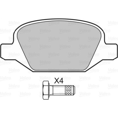 Valeo | Bremsbelagsatz, Scheibenbremse | 598407