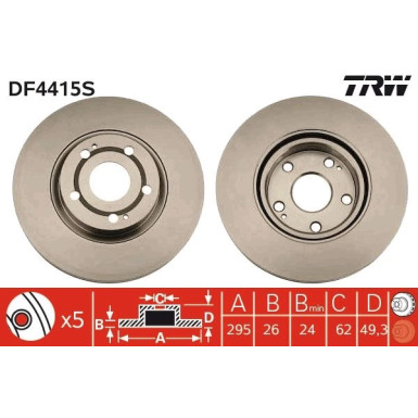 TRW | Bremsscheibe | DF4415S