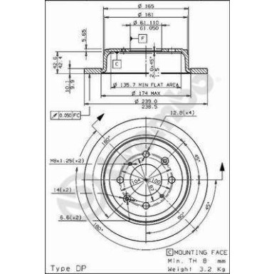 Brembo | Bremsscheibe | 08.7104.75