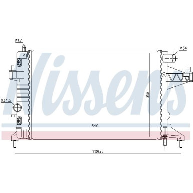 Nissens | Kühler, Motorkühlung | 63018