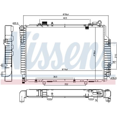 Nissens | Kühler, Motorkühlung | 62765