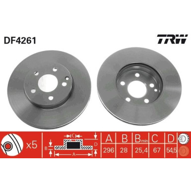 TRW | Bremsscheibe | DF4261