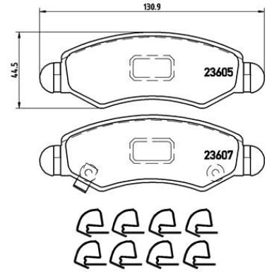 Brembo | Bremsbelagsatz, Scheibenbremse | P 79 015