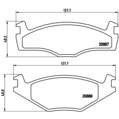 Brembo | Bremsbelagsatz, Scheibenbremse | P 85 005