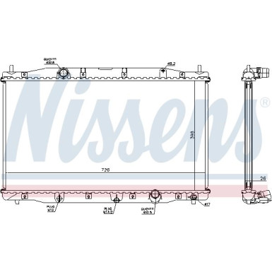 Nissens | Kühler, Motorkühlung | 68092