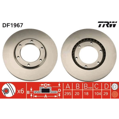 TRW | Bremsscheibe | DF1967