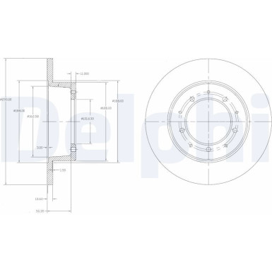 Delphi | Bremsscheibe | BG2799