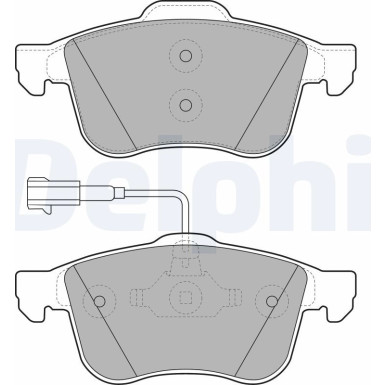 Delphi | Bremsbelagsatz, Scheibenbremse | LP1959