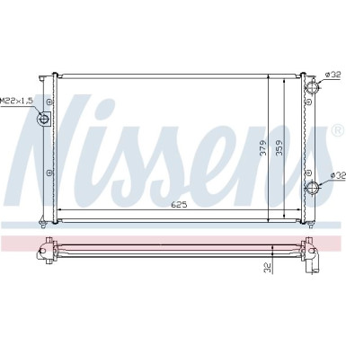 Nissens | Kühler, Motorkühlung | 65243