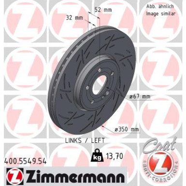 Zimmermann | Bremsscheibe | 400.5549.54