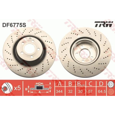 TRW | Bremsscheibe | DF6775S