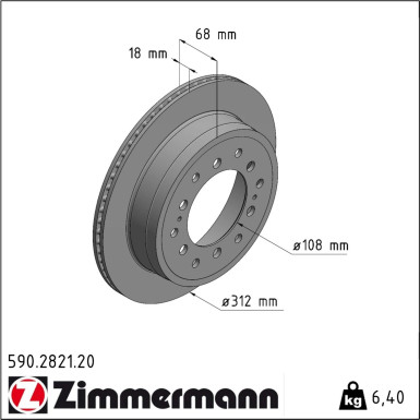 Zimmermann | Bremsscheibe | 590.2821.20