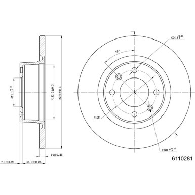 Metzger | Bremsscheibe | 6110281