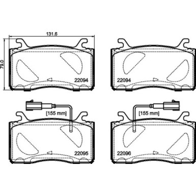 Brembo | Bremsbelagsatz, Scheibenbremse | P 23 187