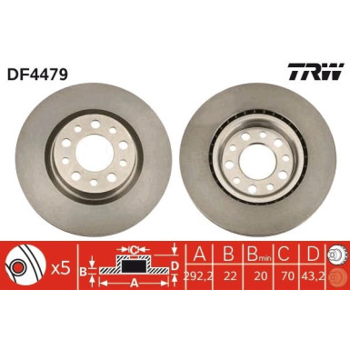 TRW | Bremsscheibe | DF4479