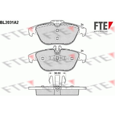 FTE | Bremsbelagsatz, Scheibenbremse | 9010617