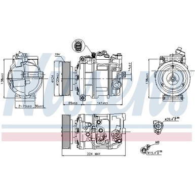 Nissens | Kompressor, Klimaanlage | 890025