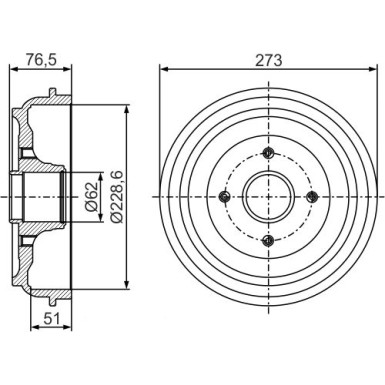 BOSCH | Bremstrommel | 0 986 477 282