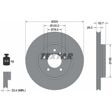 Textar | Bremsscheibe | 92106905