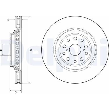 Delphi | Bremsscheibe | BG9187C