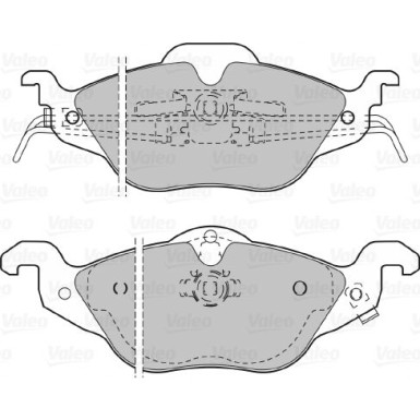 Valeo | Bremsbelagsatz, Scheibenbremse | 598322