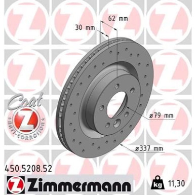 Zimmermann | Bremsscheibe | 450.5208.52