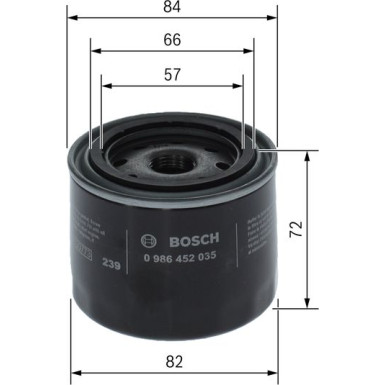 BOSCH 0 986 452 035 Ölfilter