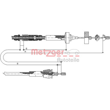 Metzger | Seilzug, Kupplungsbetätigung | 10.2962