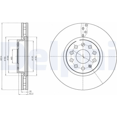 Delphi | Bremsscheibe | BG4330C