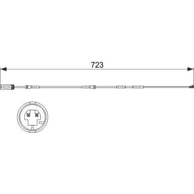 BOSCH | Warnkontakt, Bremsbelagverschleiß | 1 987 473 514