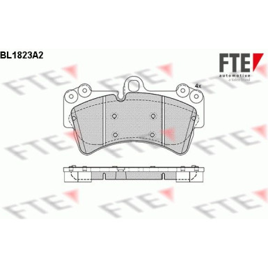 FTE | Bremsbelagsatz, Scheibenbremse | 9010401