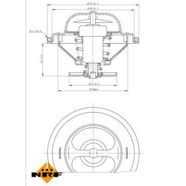 NRF | Thermostat, Kühlmittel | 725114