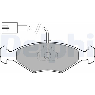 Delphi | Bremsbelagsatz, Scheibenbremse | LP1855