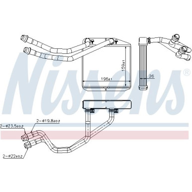 Nissens | Wärmetauscher, Innenraumheizung | 71163