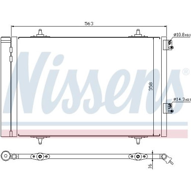 Nissens | Kondensator, Klimaanlage | 940189