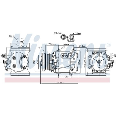 Nissens | Kompressor, Klimaanlage | 89241